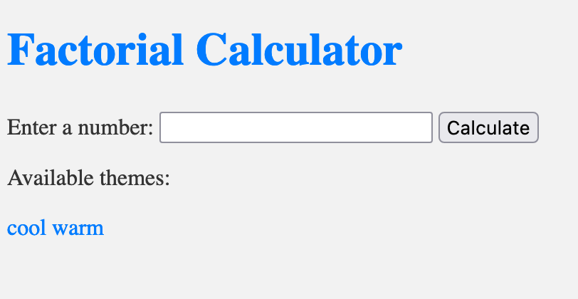 Captura del inicio del reto, una web con texto, un input y un botón...