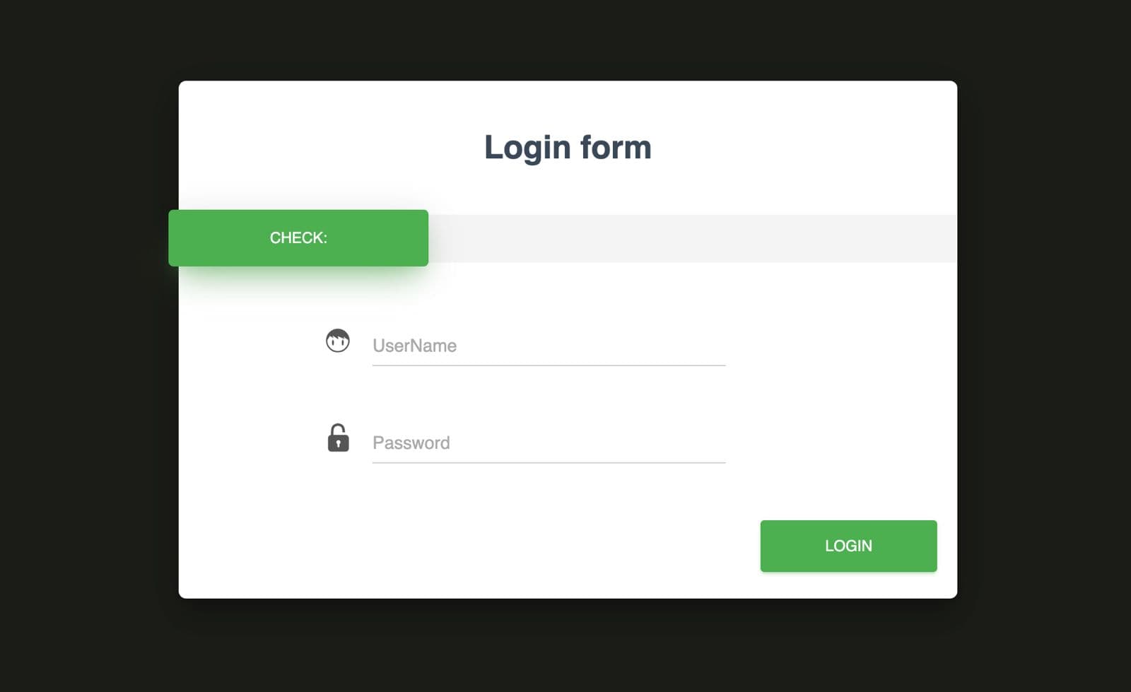 Screenshot Reto XEE1 con un login